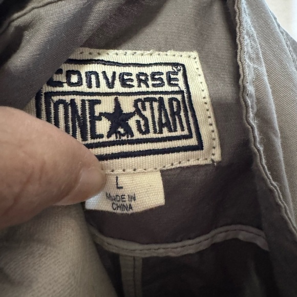 Converse One Star Gothic Military Jacket Women Size L Converse Wind Breaker Coat - Picture 6 of 9